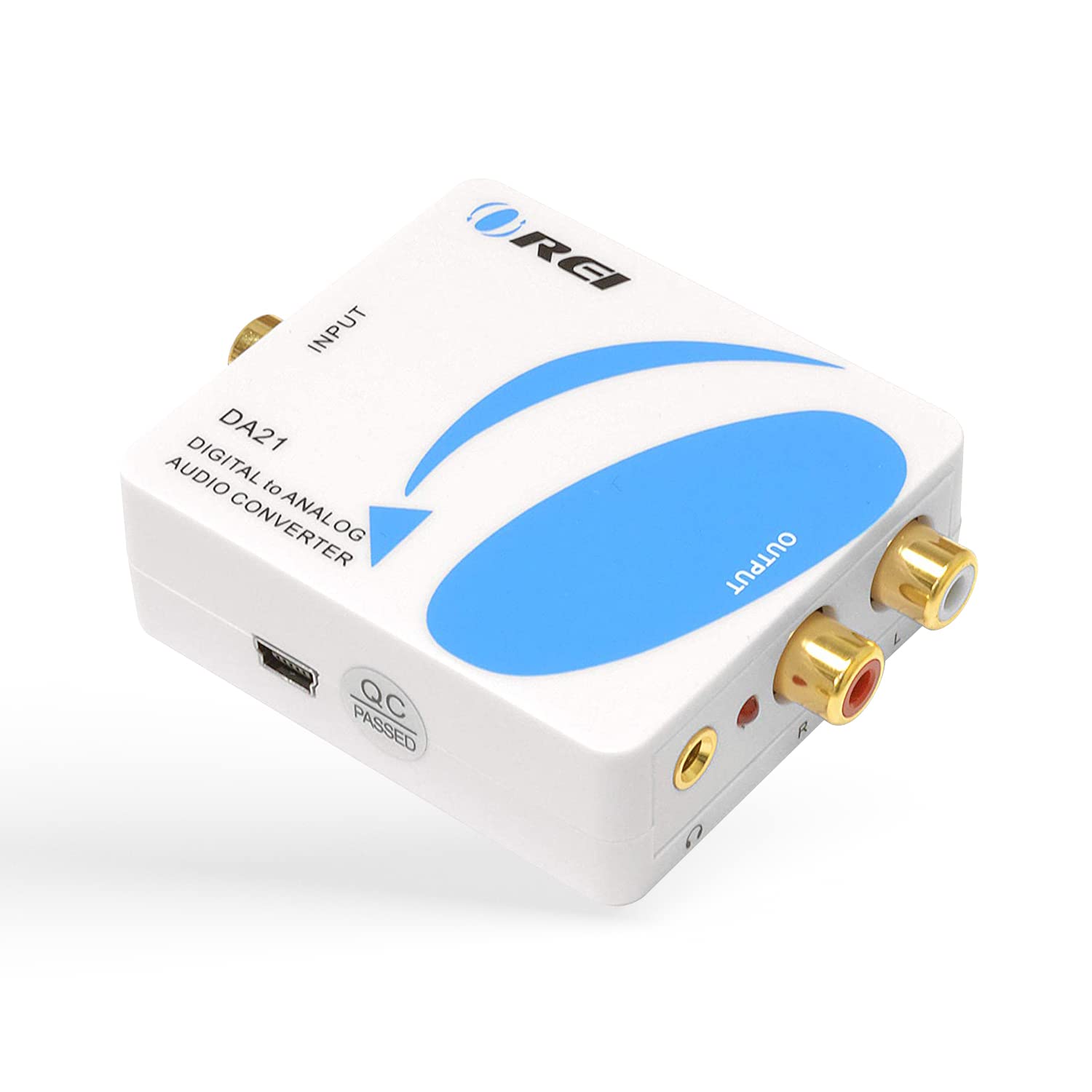 Orei DA21 Optical SPDIF/Coaxial Digital to RCA L/R Analog Audio Converter with 3.5mm Jack