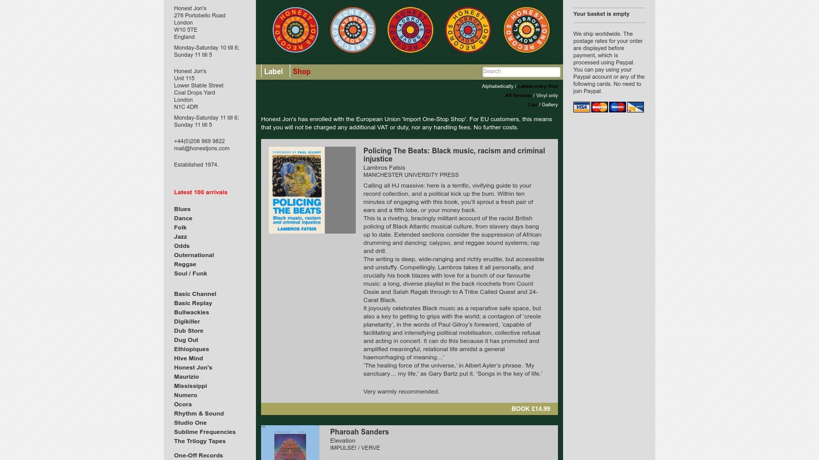 Honest Jon’s Records (Portobello Road & Coal Drops Yard)